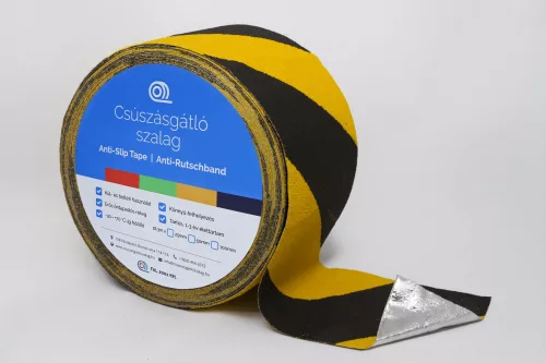 Felületre alakítható csúszásgátló szalag 25mm x 18,3m-Fekete-Sárga