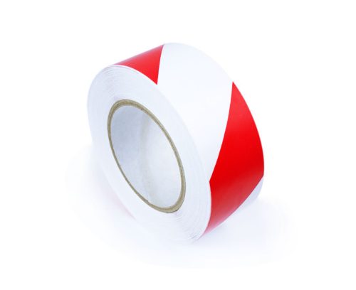 TapeLine jelölőszalag-50mmx30m-Fehér-Piros