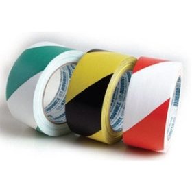   Padlójelölő szalag veszélyre figyelmeztető-75mm x 33m-Fekete-Sárga