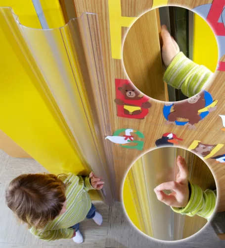Finger Alert 110 Ujjbecsípődés gátló-120cm-Átlátszó