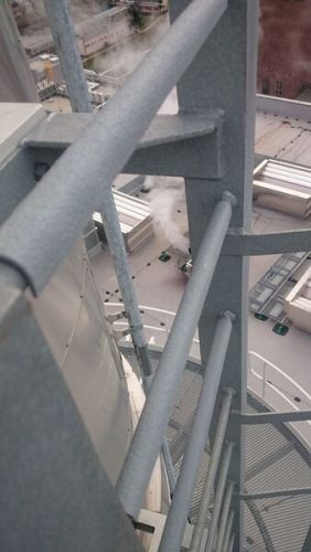 GRP csúszásmentes élvédő létrafokra, 56cm, sárga