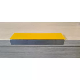   GRP Csúszásgátló alumínium lépcső élvédő, sárga, 400x65x25mm
