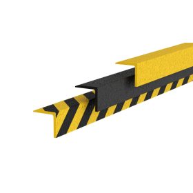   GRP Csúszásmentes lépcső élvédő - Ipari-55mm x 55mm x 400mm-fekete RAL 9005