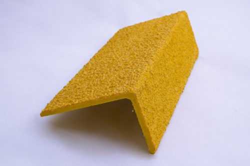 GRP Csúszásmentes lépcső élvédő - Ipari-55mm x 55mm x 400mm-sárga RAL 1003