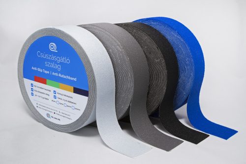 Fokozott érdességű, gumiszerű-100mm x 18,3m-Sárga csúszásgátló szalag