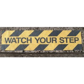   Felirattal ellátott csúszásgátló lap-150x610mm-Fekete-Sárga