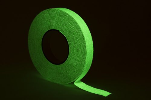 Egyszínű foszforeszkáló csúszásgátló szalag, 90-120 perc-100mm x 18,3m-Fehér