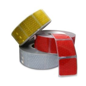   Prizmás fényvisszaverő szalag szegmentált (E jelzéssel)-50mm X 1m-Sárga