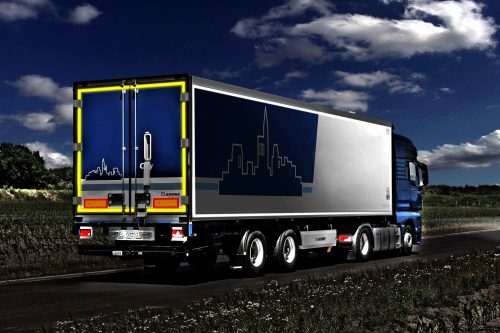 ECE104 Prizmás fényvisszaverő szalag teherautóra-50mm X 1m-Fehér