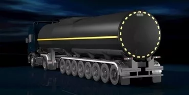ECE104 Prizmás fényvisszaverő szalag teherautóra-50mm x 50m-Sárga