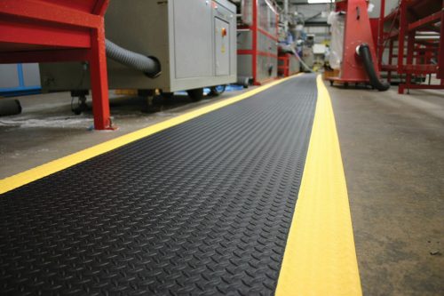 Orthomat Diamond Fáradáscsökkentő Szőnyeg-1,2m x 1m-fekete-sárga