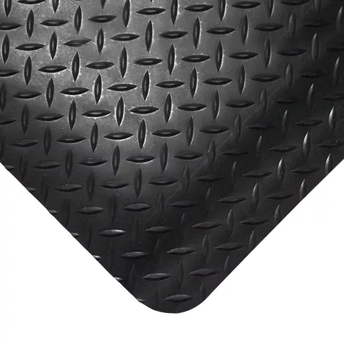 DeckPlate Ipari Álláskönnyítő Szőnyeg szőnyeg-1.2m x 1fm-fekete