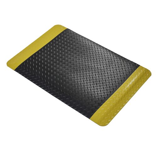 DeckPlate Ipari Álláskönnyítő Szőnyeg szőnyeg-1.2m x 1fm-fekete-sárga