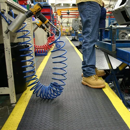 DeckPlate Ipari Álláskönnyítő Szőnyeg szőnyeg-1.5m x 15fm-fekete-sárga