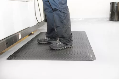 DeckPlate Ipari Álláskönnyítő Szőnyeg szőnyeg-0.9m x 1,2fm-fekete