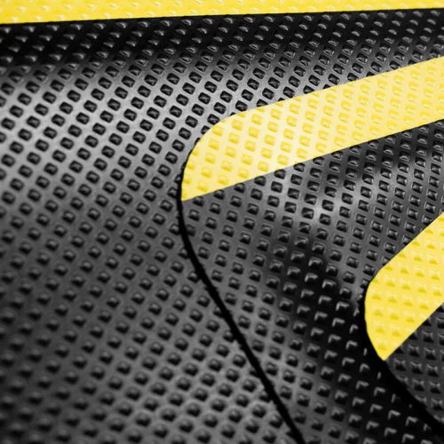 K-Komfort álláskönnyítő szőnyeg sárga-fekete, olajálló-0,85m x 2,85m