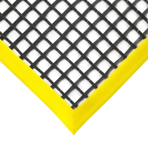 WorkStation Szőnyeg- Lábrács, élkerekített-1m x 1.5m-fekete-sárga