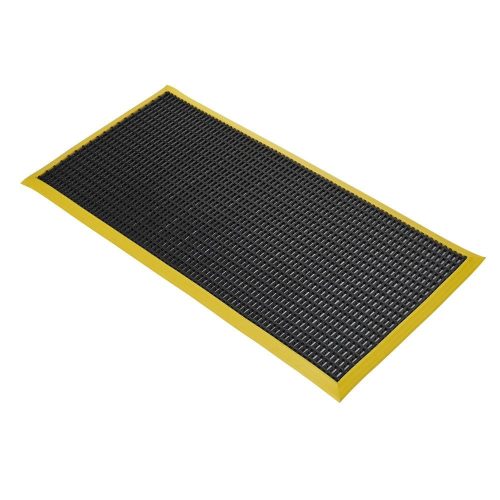 WorkStation Szőnyeg- Lábrács, élkerekített-0,9m x 1,2m-fekete-sárga
