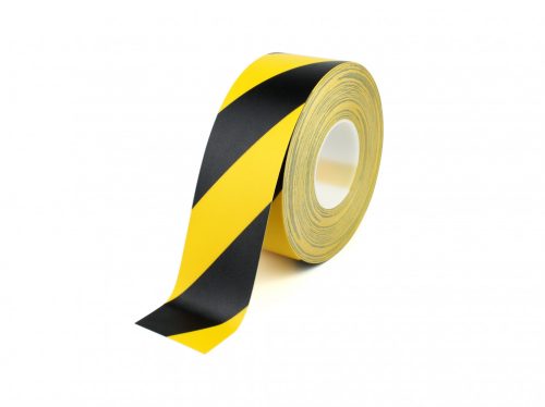 LeanGrip veszélyre figyelmeztető szalag, 0,6mm vastag-100mmx30m-Fekete-Sárga