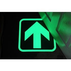   Gyárakba való jelölés, Foszforeszkáló nyíl-400mmx400mm-Világító