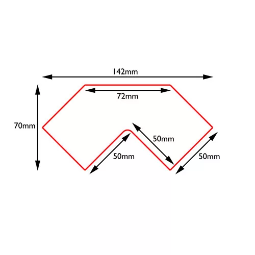 Híd alakú jelölés, PermaLine 0,9mm vastag-100mm-Sötétkék