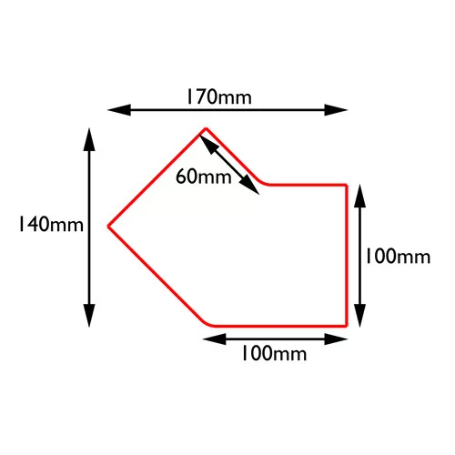 Kapcsolati elem jelölés, PermaLine 0,9mm vastag, 45 fokos-50mm-Sárga