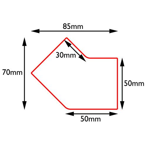 Kapcsolati elem jelölés, PermaLine 0,9mm vastag, 45 fokos-100mm-Sárga