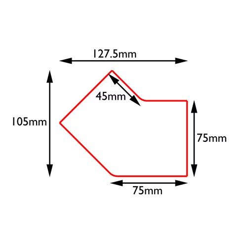 Kapcsolati elem jelölés, PermaLine 0,9mm vastag, 45 fokos-100mm-Sötétkék