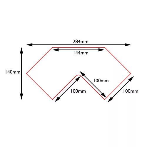 Híd alakú jelölés, LeanGrip 0,6mm vastag-75mm-Fehér