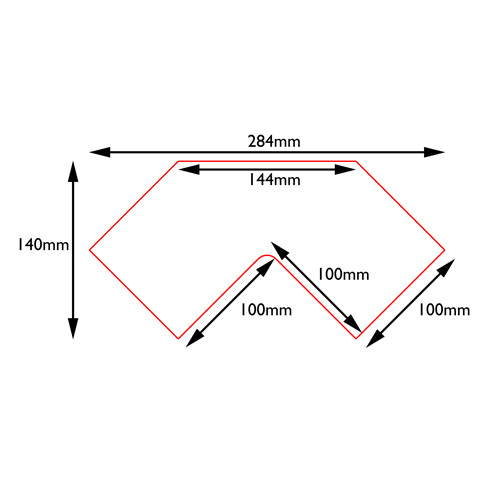 Híd alakú jelölés, LeanGrip 0,6mm vastag-50mm-Sötétkék