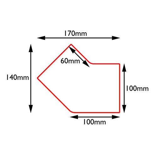 Kapcsolati elem jelölés, LeanGrip 0,6mm vastag, 45 fokos-50mm-Sötétkék