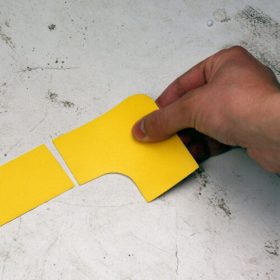   Kapcsolati elem jelölés, LeanGrip 0,6mm vastag, 90 fokos-50mm-Sárga