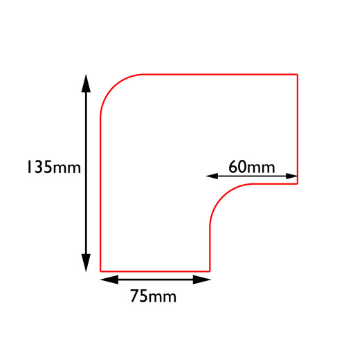 Kapcsolati elem jelölés, LeanGrip 0,6mm vastag, 90 fokos-50mm-Zöld