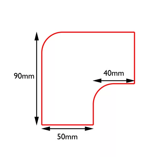 Kapcsolati elem jelölés, LeanGrip 0,6mm vastag, 90 fokos-75mm-Fehér