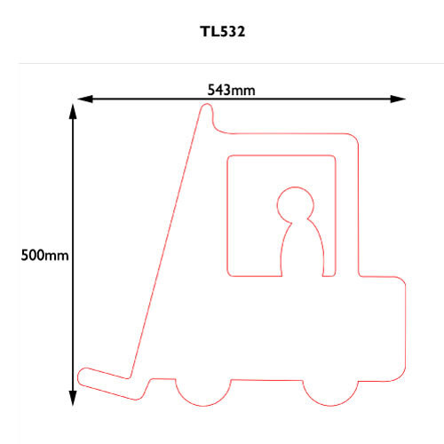 Targonca ipari jelölés, LeanGrip 0,6mm vastag-543 x 500mm-Fekete