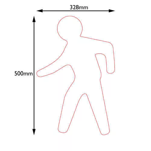 Walking man ipari jelölés, LeanGrip 0,6mm vastag-328 x 500mm-Sárga