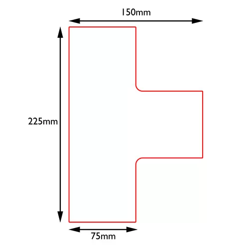 T-kapcsolati elem, LeanGrip 0,6mm vastag-100mm-Zöld