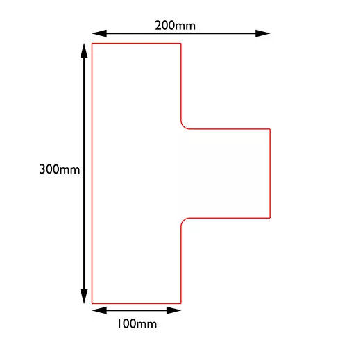 T-kapcsolati elem, LeanGrip 0,6mm vastag-100mm-Zöld