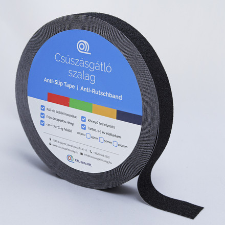 Csúszásgátló munkagépekre, normál érdes-50mm x 18,3m-Fekete-Sárga