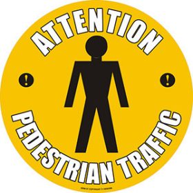   Gyárakba való jelölés, Gyalogos közlekedés-430mm-Sárga