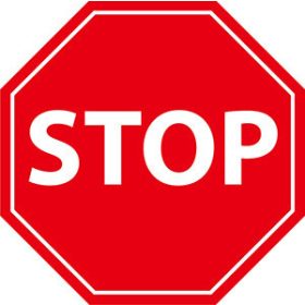 Gyárakba való jelölés, STOP felirat-430mm-Piros