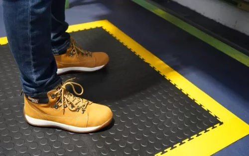 Ecotile-7, szegély modulos padlóburkolathoz, sárga