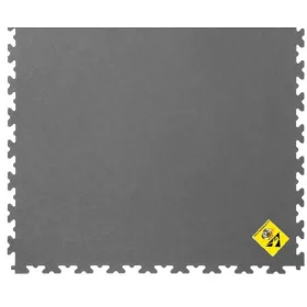   Ecotile-ESD-X7, modulos padlóburkolat földelési csatlakozóval, 50x50cm, világosszürke