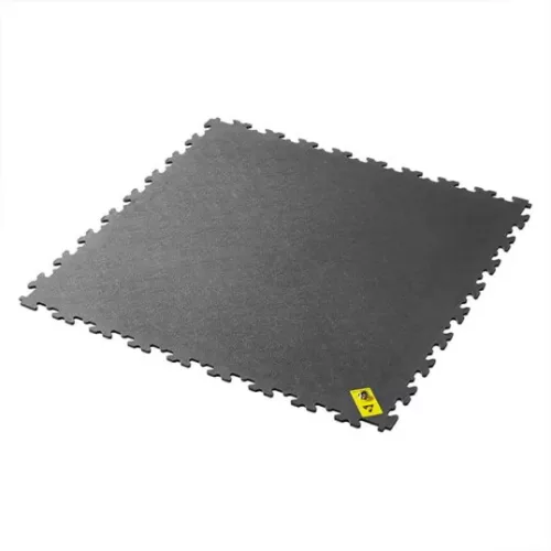Ecotile-ESD-T5, modulos padlóburkolat földelési csatlakozóval, 50x50cm, sötétszürke