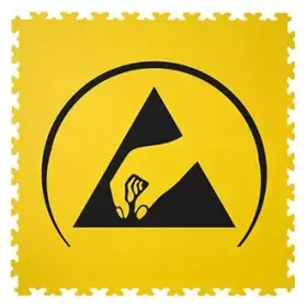   Ecotile-ESD-X7, modulos padlóburkolat piktogrammal, 50x50cm, sárga