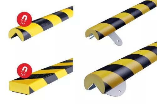 Biztonsági élvédő profil B típusú-1m - B-fluoreszkáló-fekete