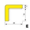 Biztonsági sarokvédő profil E típusú-1m - E-fekete-sárga