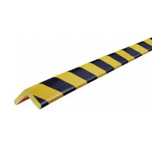 Biztonsági sarokvédő profil H típusú-1m - H-fekete-sárga
