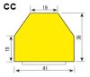 Biztonsági felületvédő profil CC típusú-1m - CC-fekete-sárga