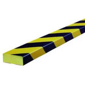   Biztonsági felületvédő profil D típusú-1m - D-fekete-sárga